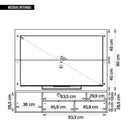 Painel Para TV Até 55 Polegadas Marrom Black Caemmun
