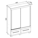 Guarda Roupa Mongi 2 Portas Com Espelho Marrom Caemmun