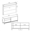 Bancada Rack Com Painel Para Tv Até 55 Polegadas Jace Cinza