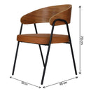 Poltrona Aero Cadeira Decorativa Com Apoio Caramelo Overseas