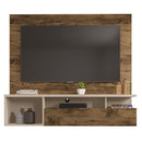 Painel Para TV Até 55 Polegadas Black Jatobá/Off White - Caemmun