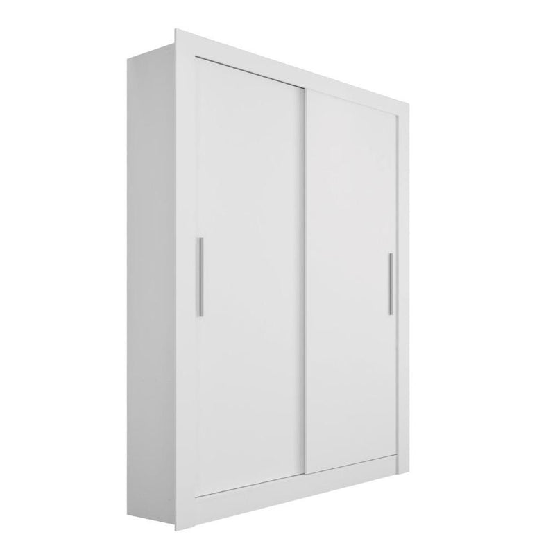 Guarda Roupa Solteiro Grande 2 Portas Branco Glass Caemmun