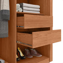 Guarda Roupa Roma 2 Portas Espelho 4 Gavetas Marrom Caemmun