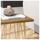 Mesa Centro Lateral Apoio (Montada) Iron 47Cm Marrom Caemmun