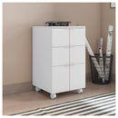 Kit Escritório 2 Peças Mesa Gaveteiro Cubic Branco Caemmun