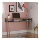 Mesa Para Computador Escrivaninha Multi Cinza Caemmun