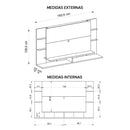 Rack Com Painel Para TV até 65 Polegadas Life Marrom Caemmun
