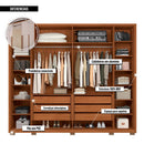 Guarda Roupa Casal Quintus Lux 6 Portas 2 Espelho Caemmun