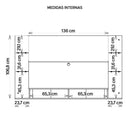 Painel Para TV Até 55 Polegadas Branco Fosco Elite Caemmun