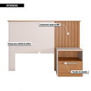 Cabeceira Para Cama De Solteiro Marrom Oberon Caemmun