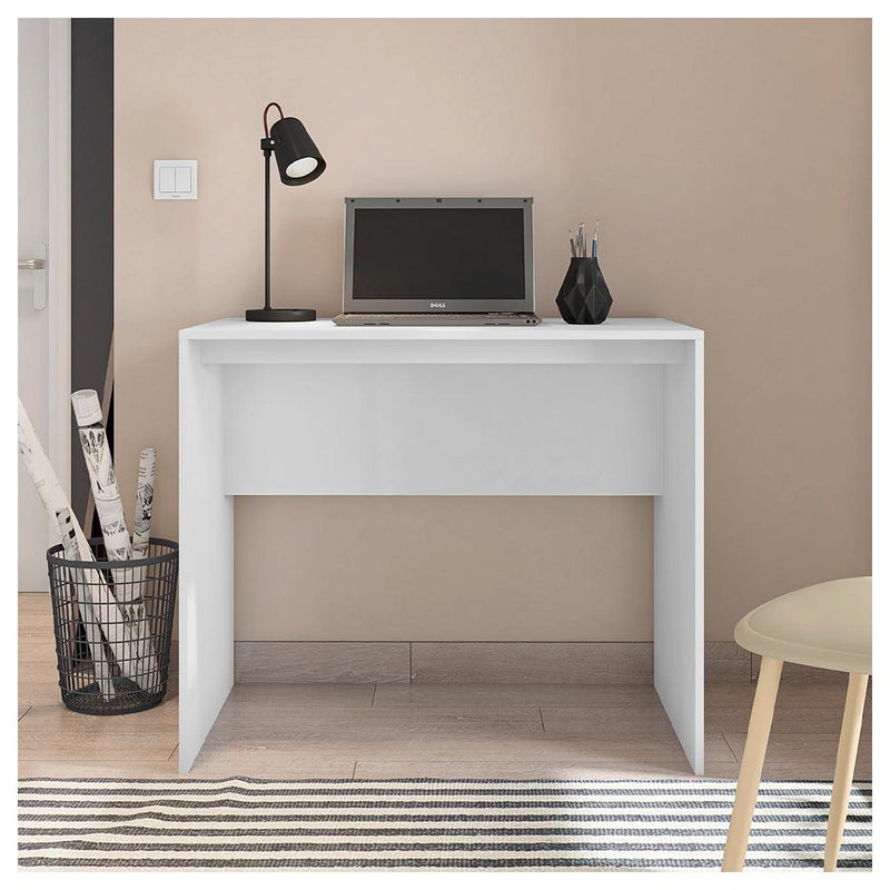 Kit Conjunto Armário Alto E Baixo Mesa Cubic Branco Caemmun