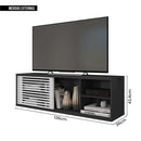 Bancada Para TV até 55 Polegadas Multiverso Preto Caemmun