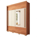Guarda Roupa Roma 2 Portas Espelho 3 Gavetas Marrom Caemmun