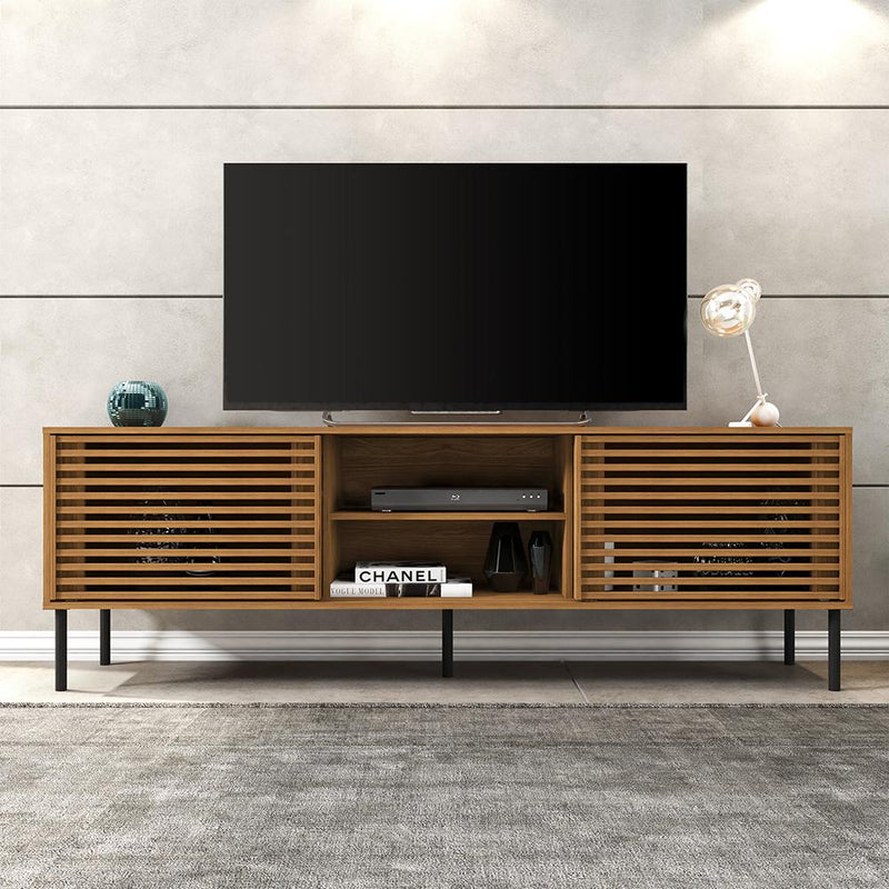 Bancada Rack TV até 70 Polegadas  New Frizz  Marrom Caemmun