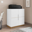 Kit Conjunto Cubic Para Escritório 3 Peças Branco Caemmun