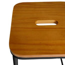 Banco Pegs Baixo Decorativo Preto - Overseas