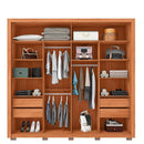 Guarda Roupa Casal 2 Portas 4 Gavetas Imper Marrom Caemmun