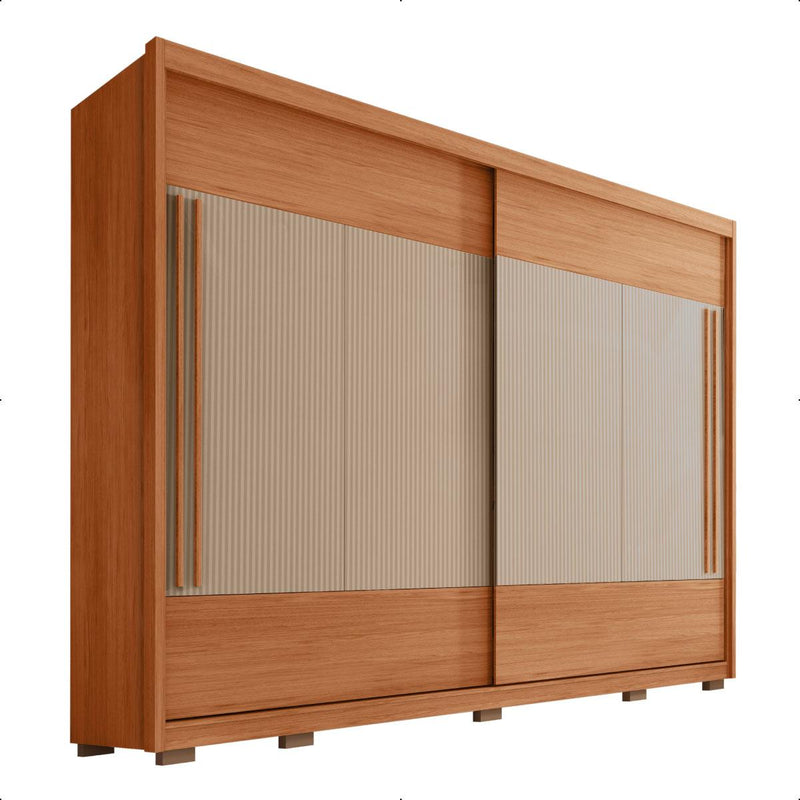 Guarda Roupa Casal Roma 2 Portas 6 Gavetas Marrom Caemmun