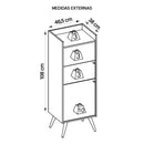 Cristaleira 2 Portas Pés de Ferro Style Marrom Caemmun