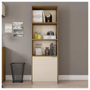 Armário Alto Escritório 1 Porta Recta Marrom Bege Caemmun