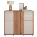 Cômoda Grande 2 Portas 5 Gavetas  Marrom Pegasus Caemmun