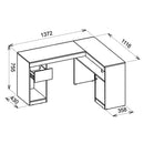 Mesa De Computador Com Gaveta Nilo Branco Fosco Caemmun