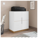 Kit Escritório Armário Baixo Com Gaveteiro Branco Caemmun