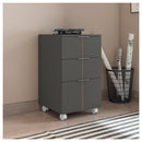 Kit Escritório 1 Gaveteiro E 2 Mesas 90 Cubic Cinza Caemmun