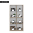 Estante Livreiro Multiuso 8 Nichos Branco Side Caemmun