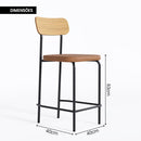 Banco Alto Student Preto/Caramelo - Overseas