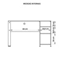 Escrivaninha Mesa Computador Escritório Meta Marrom Caemmun