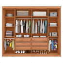 Guarda Roupa Roma 2 Portas Espelho 6 Gavetas Marrom Caemmun