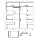 Guarda Roupa Roupeiro Roma 2 Portas 4 Gavetas Marrom Caemmun