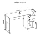Escrivaninha Mesa Computador Escritório Meta Marrom Caemmun