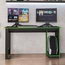 Mesa Gamer Para Computador Escrivaninha Preta Verde Caemmun