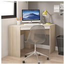 Mesa De Canto Em L Para Escritório Recta Bege Branco Caemmun