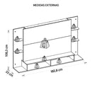 Painel Para TV Até 55 Polegadas Branco Fosco Elite Caemmun