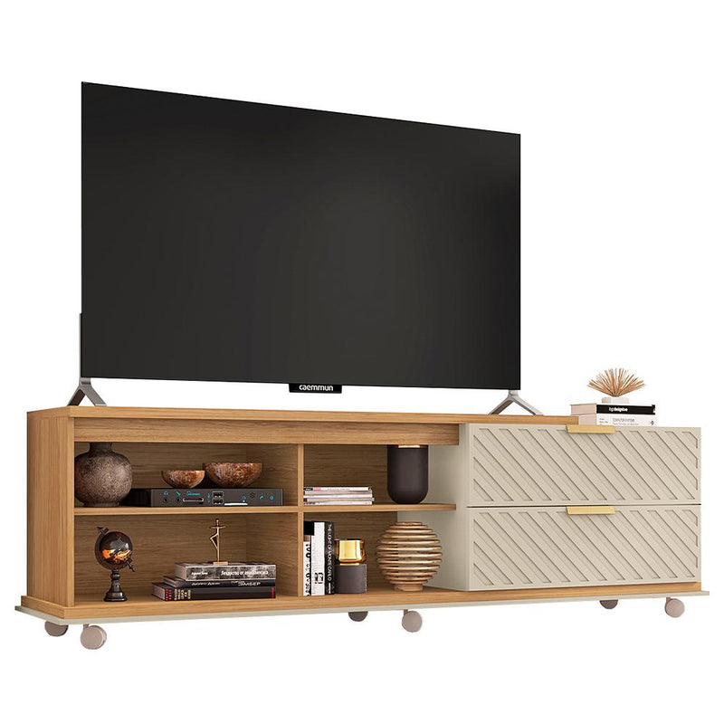 Bancada Para Tv Até 55 Polegadas Harmony Buriti Off White