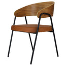 Poltrona Aero Cadeira Decorativa Com Apoio Caramelo Overseas