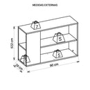 Mesa Lateral De Apoio Decorativa Centro Opala Preto Caemmun