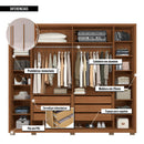 Guarda Roupa Casal 6 Portas 6 Gavetas Espartacus Marrom
