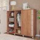 Cômoda Grande 2 Portas 5 Gavetas  Marrom Pegasus Caemmun