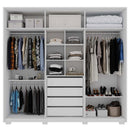 Guarda Roupa Casal Mozart 6 Portas 4 Gavetas Branco Caemmun